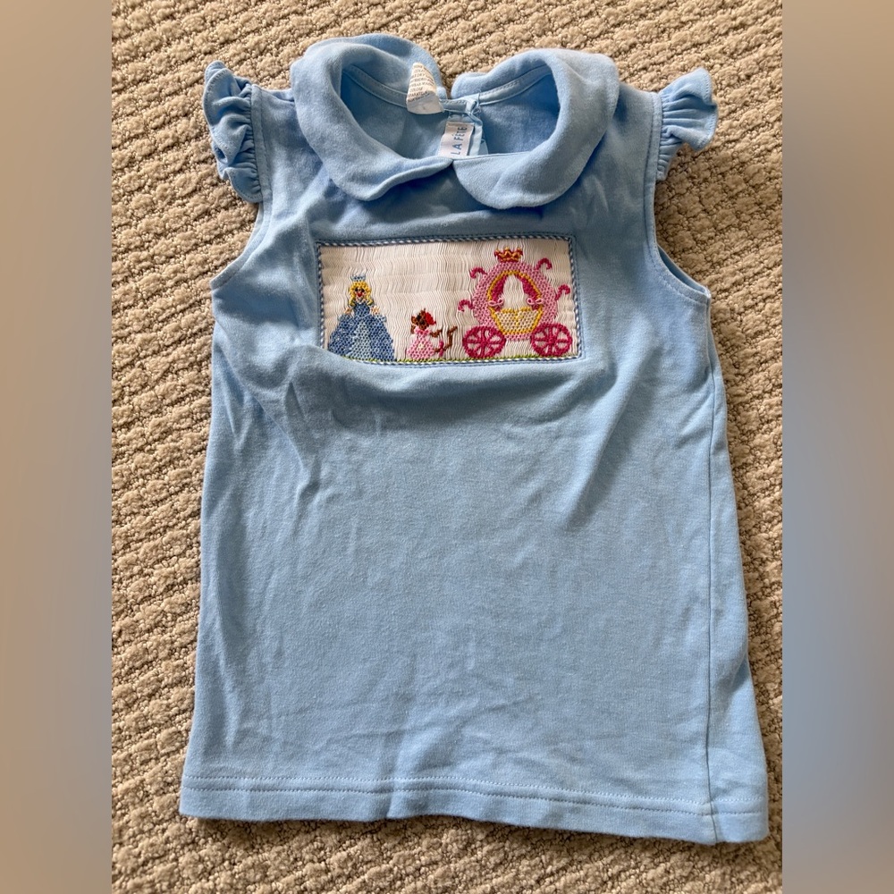 Vive le fete smocked Cinderella top